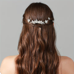 Faux Pearl Crystal Hair Comb Bridal Jewelry Insert Comb Wedding Hair Accessories