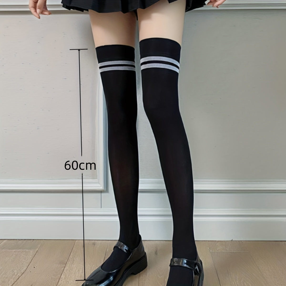 Striped Thigh High Socks College Style Women's Stockings