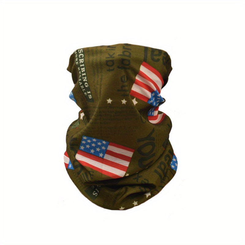 American Flag Turban Hip Hop Riding Mask Unisex Sunscreen Bandana