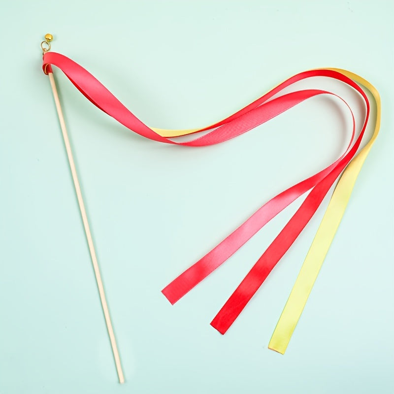 6pcs Colorful Ribbon Fairy Stick Pastel Ribbon Wedding Decoration