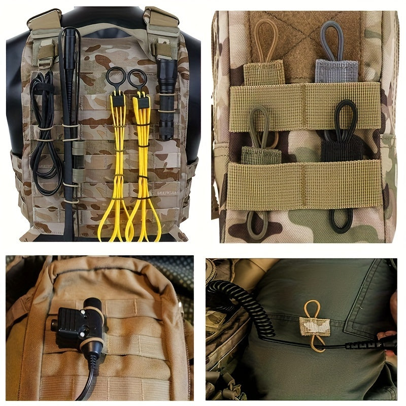 4pcs Molle Backpack Buckle Clips Elastic Webbing Lock Camping