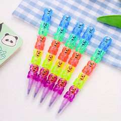 10 Pastel Bear Crayons, Kids' Party Favors, School Supplies