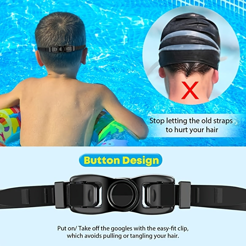 Kids Anti-fog Sunscreen Swimming Goggles - Soft Silicone Lens