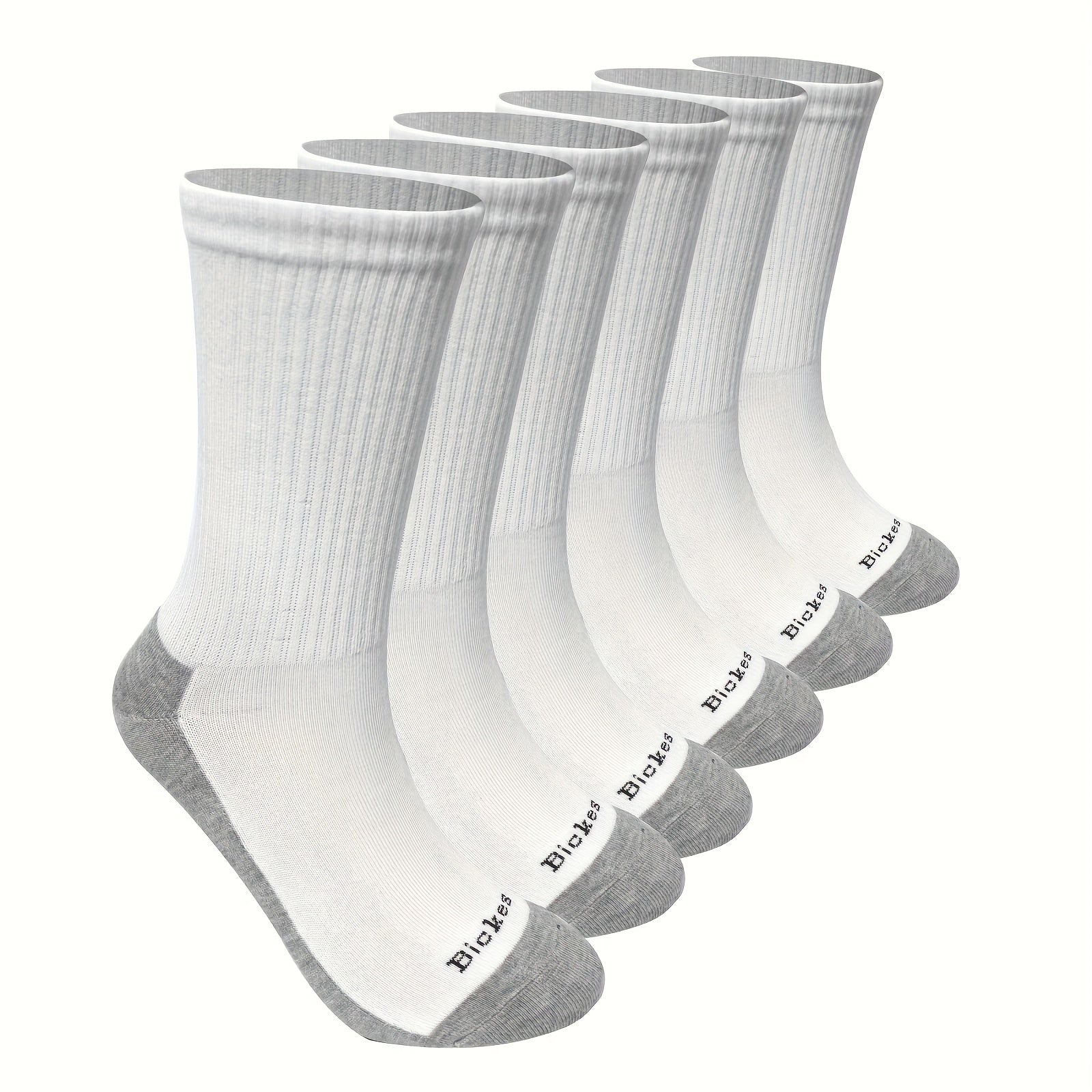 6 Pairs Unisex Casual Breathable Mid-calf Socks