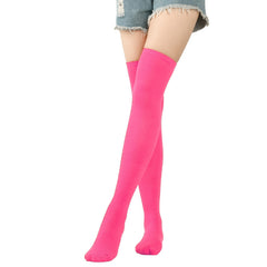 Solid Thigh High Socks Funny Party Long Tube Women's Stockings