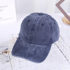 Soft Washed Retro Baseball Cap Vintage Style Denim Sun Hat