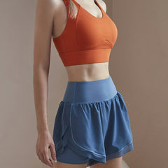 Criss Cross Straps Sporty Bra High Stretch
