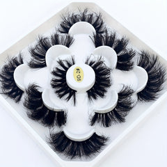 5 Pairs Faux Mink Eyelashes Long-lasting Fluffy Charming Eyelashes