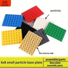 5 Small Building Block Base Plates 6X8 Studded Blocks Puzzle Set