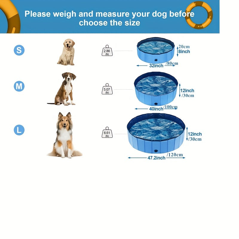 Portable & Slip Resistant Dog Pool for Summer Fun