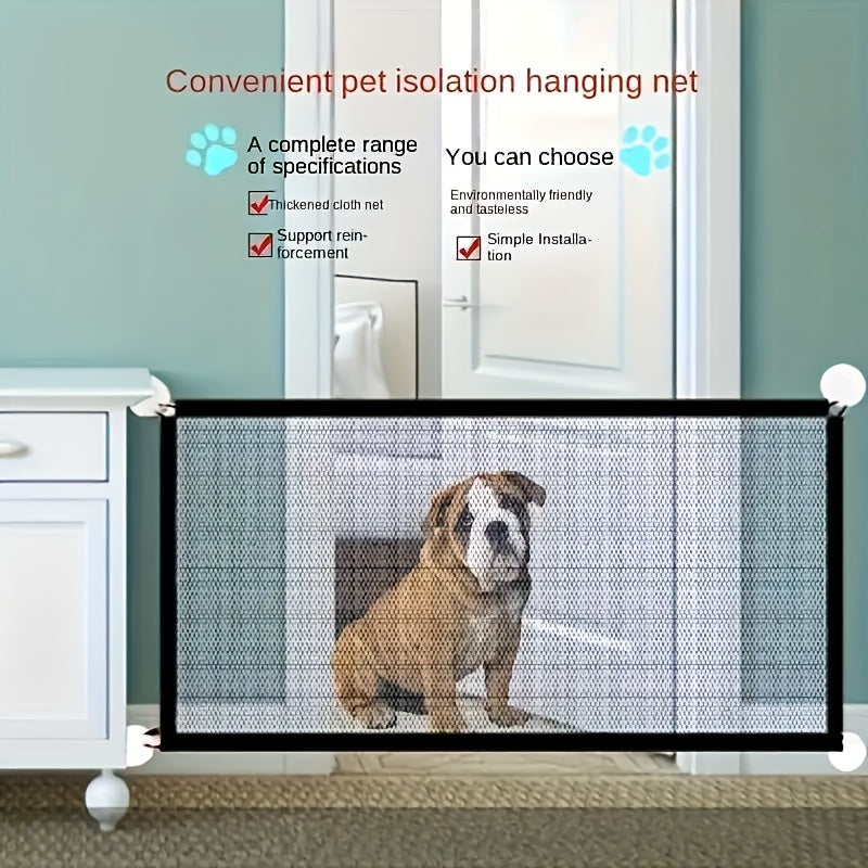1PC Folding Mesh Dog Gate Portable Isolation Net Non Punching Barrier Safety Net