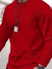 Christmas Deer Pattern Mens Outfit Long Sleeve T shirt And Sweatpants Set