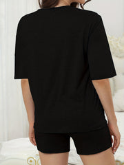 Casual Short Sleeve Lounge Set Women's Loungewear