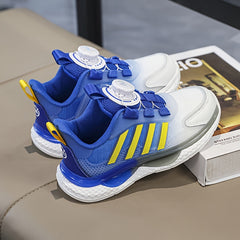 Boys' Basketball Shoes Rotating Buckle Non Slip Sneakers