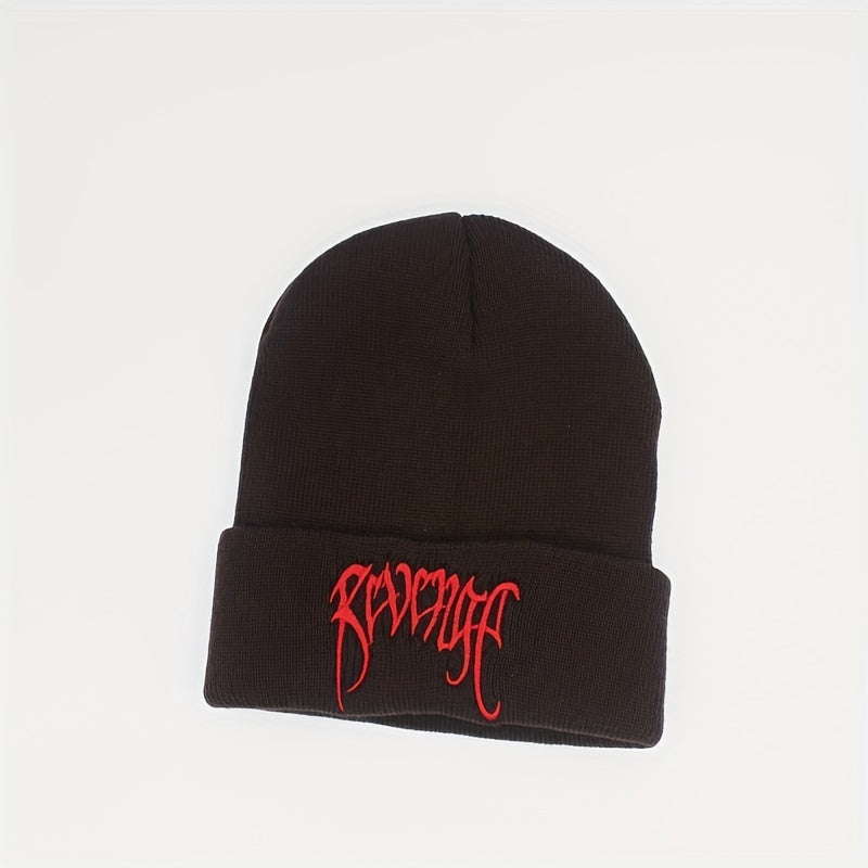 Letter Embroidery Wool Beanie Hooligan Knitted Hat