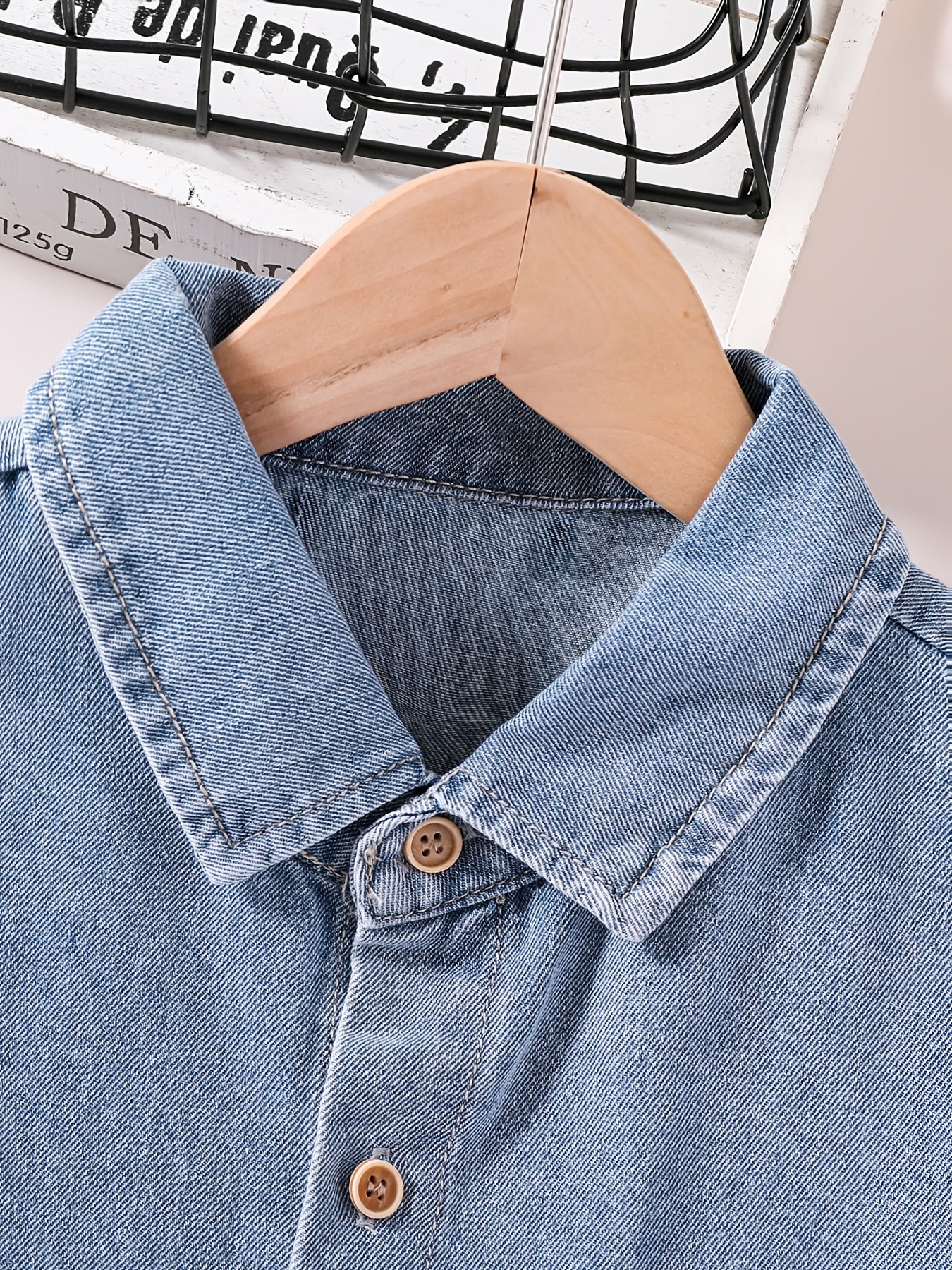 Boys Denim Top Casual Short Sleeve Shirt Summer Clothes