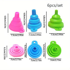1pc 6pcs Funnel Foldable Kitchen Supplies Honey Funnel Kitchen Utensils
