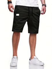 Men's Drawstring Cargo Short Pants Lightweight Flap Pocket Shorts