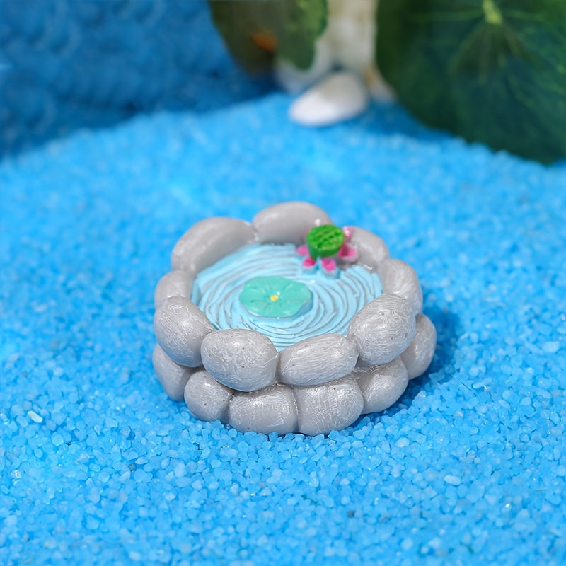 3pcs Christmas Mini Water Pool Pond Deco for Fairy Garden Mini Landscape