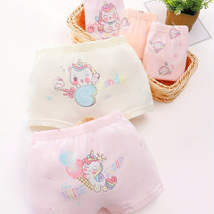 5pcs Kids Cartoon Panties Girls Underwear Cotton Boxer Briefs