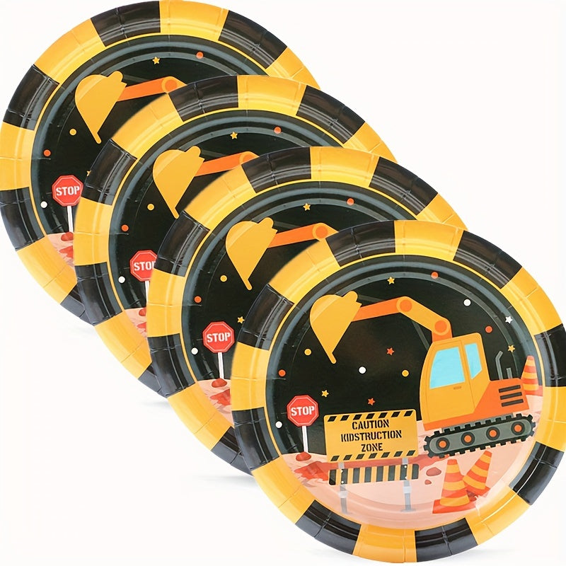 Construction Truck Party Supplies Dump Truck Plate Serves 20 Guests