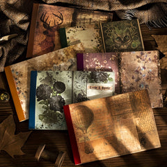 40 Sheets Large Retro Dark Style Material for DIY Albums