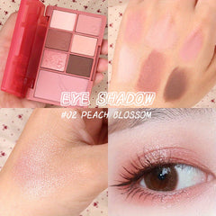 7 Colors Eyeshadow Palette Matte Shimmer Finish Soft Texture Delicate Powder