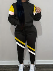 Women's Plus Colorblock Hoodie & Joggers Set