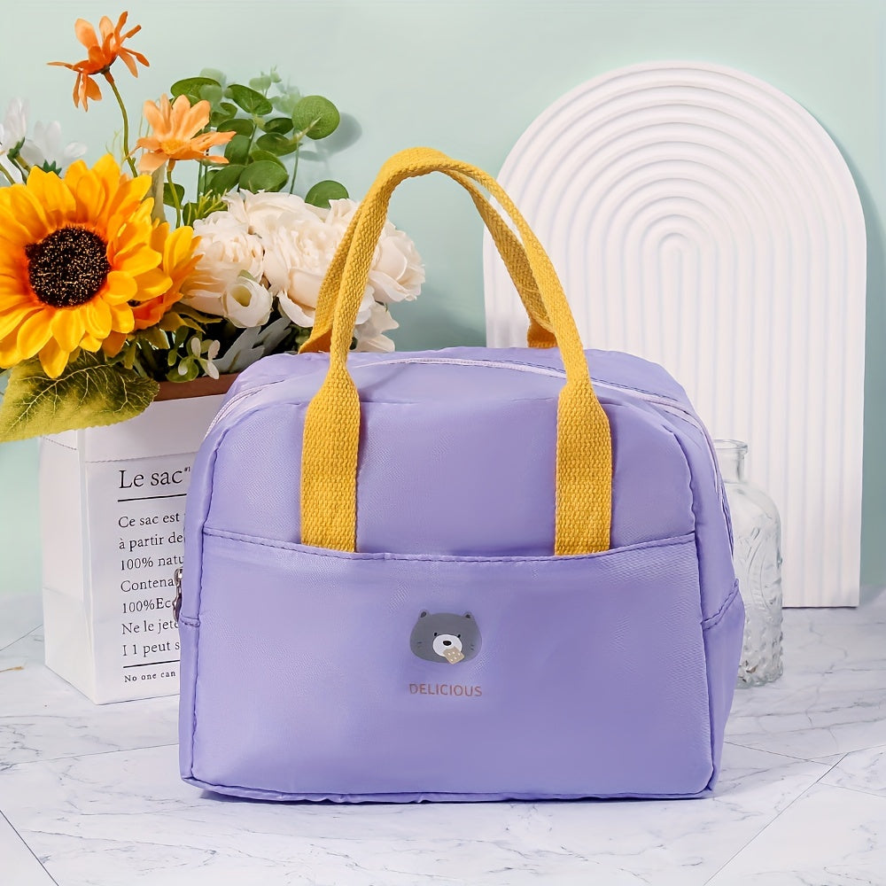 Macaron Insulation Bag Portable Aluminum Foil Meal Lunch Bag for School and Work
