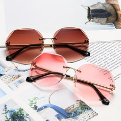 Polygon Gradient Lens Sunglasses UV400