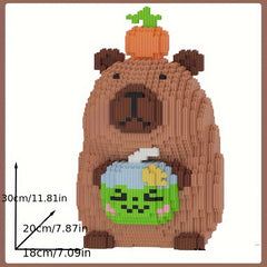 5600pcs Kapibara Building Blocks Set DIY Crafts Animal & Fruit Shapes Teens Adul