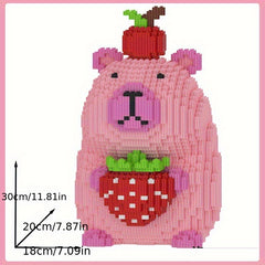 5600pcs Kapibara Building Blocks Set DIY Crafts Animal & Fruit Shapes Teens Adul