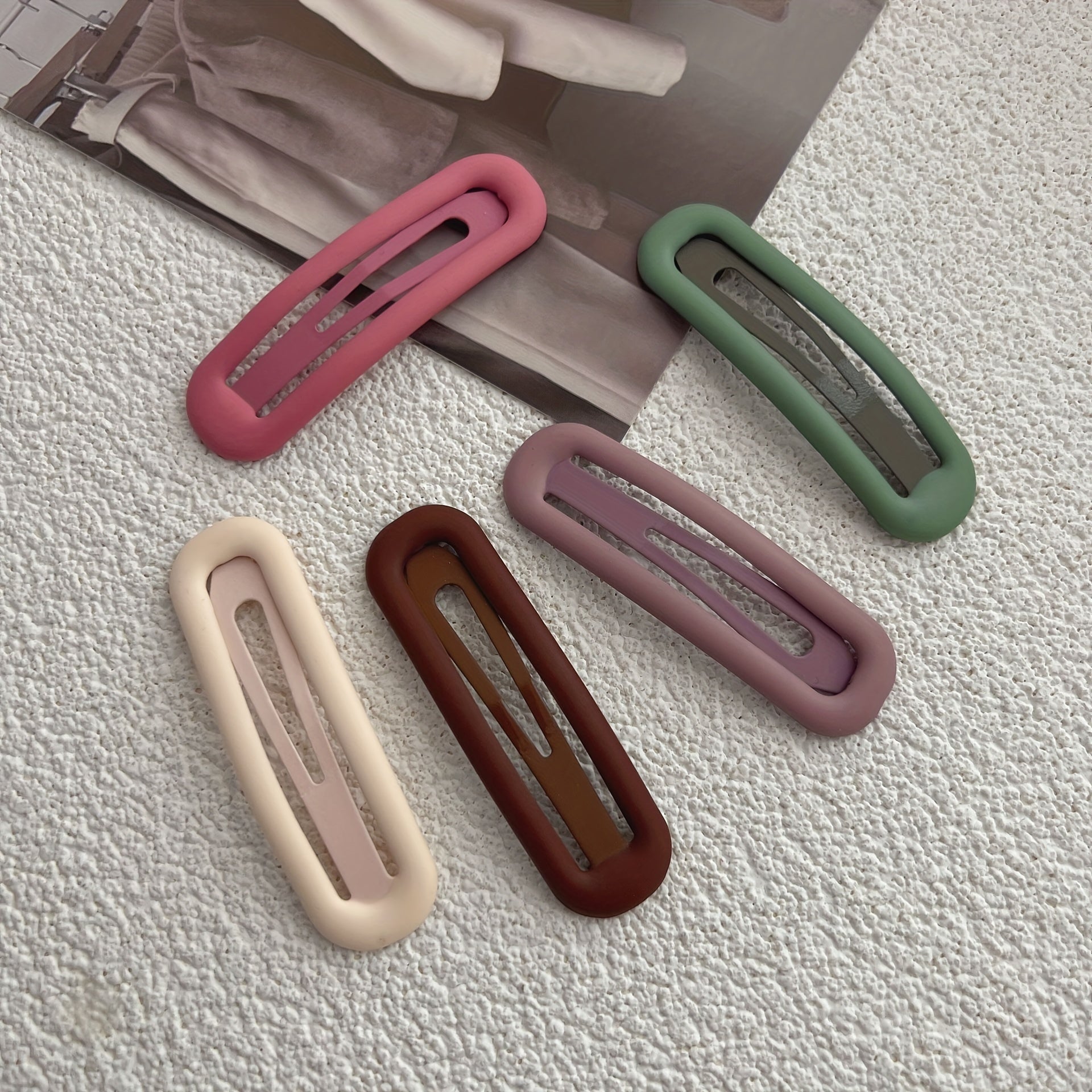 10pcs Frosted Hair Clip For Girls Snap Barrettes Hair Accessories