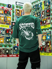 Scorpion Pattern Print Men's Short Sleeve T-shirt Graphic Tee