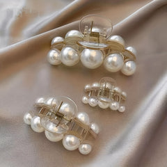 4pcs Faux Pearl Hair Clips Claw Clips Decorative Birthday Accessories