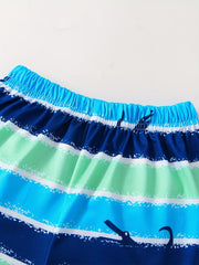Boys Cartoon Crab Shark Striped Casual Shorts for Kids Summer Vacation Beach