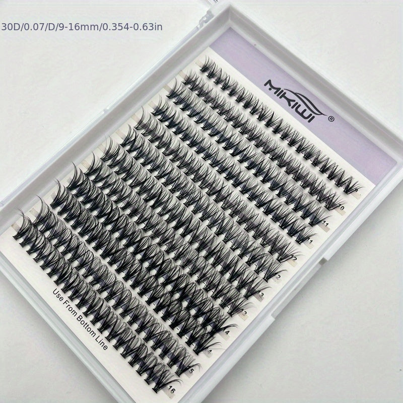 DIY Clusters Lashes Individual Extension Kit 30D 40D D Curling 9 16mm Mix Length