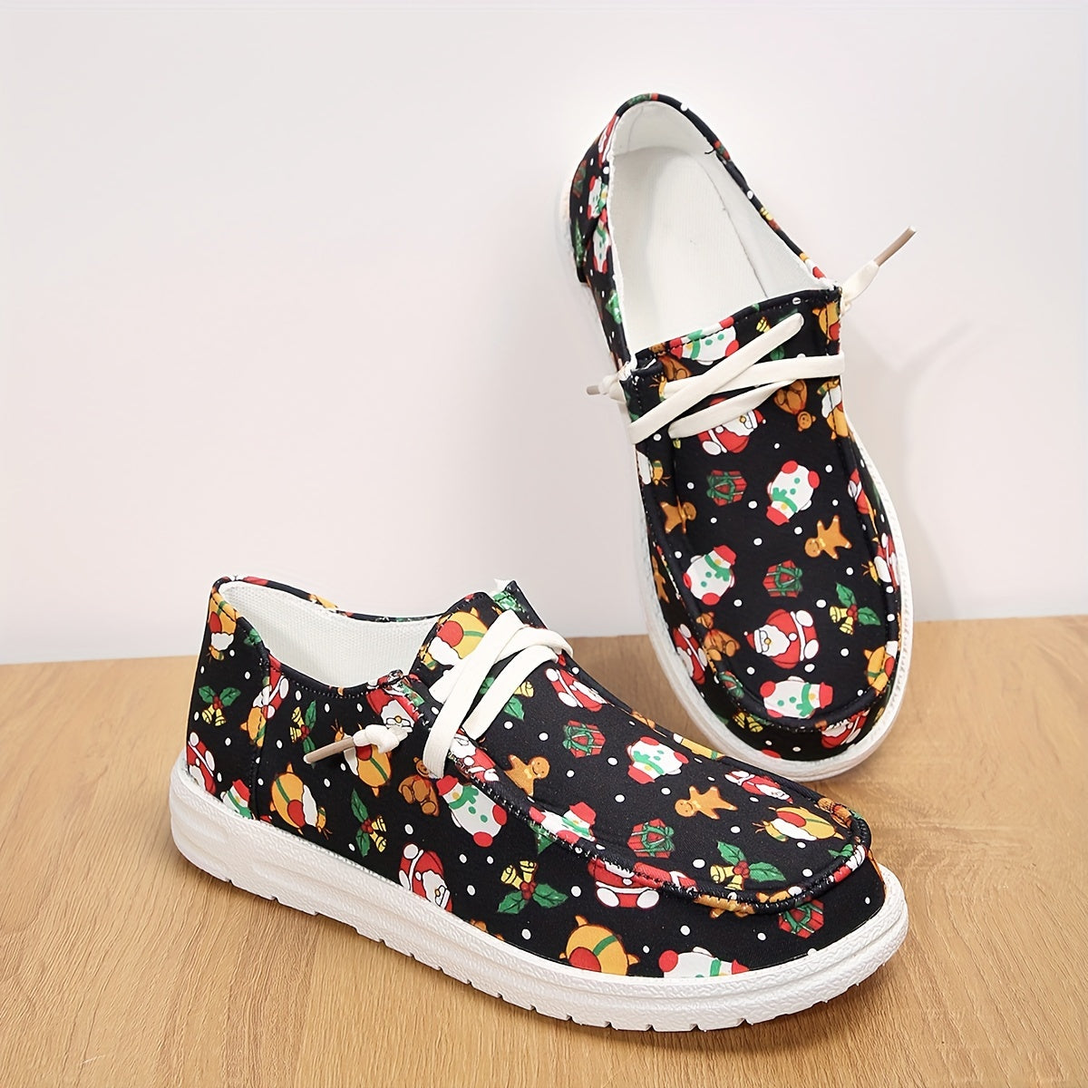 Women's Christmas Cartoon Lightweight Skate Shoes Soft Sole
