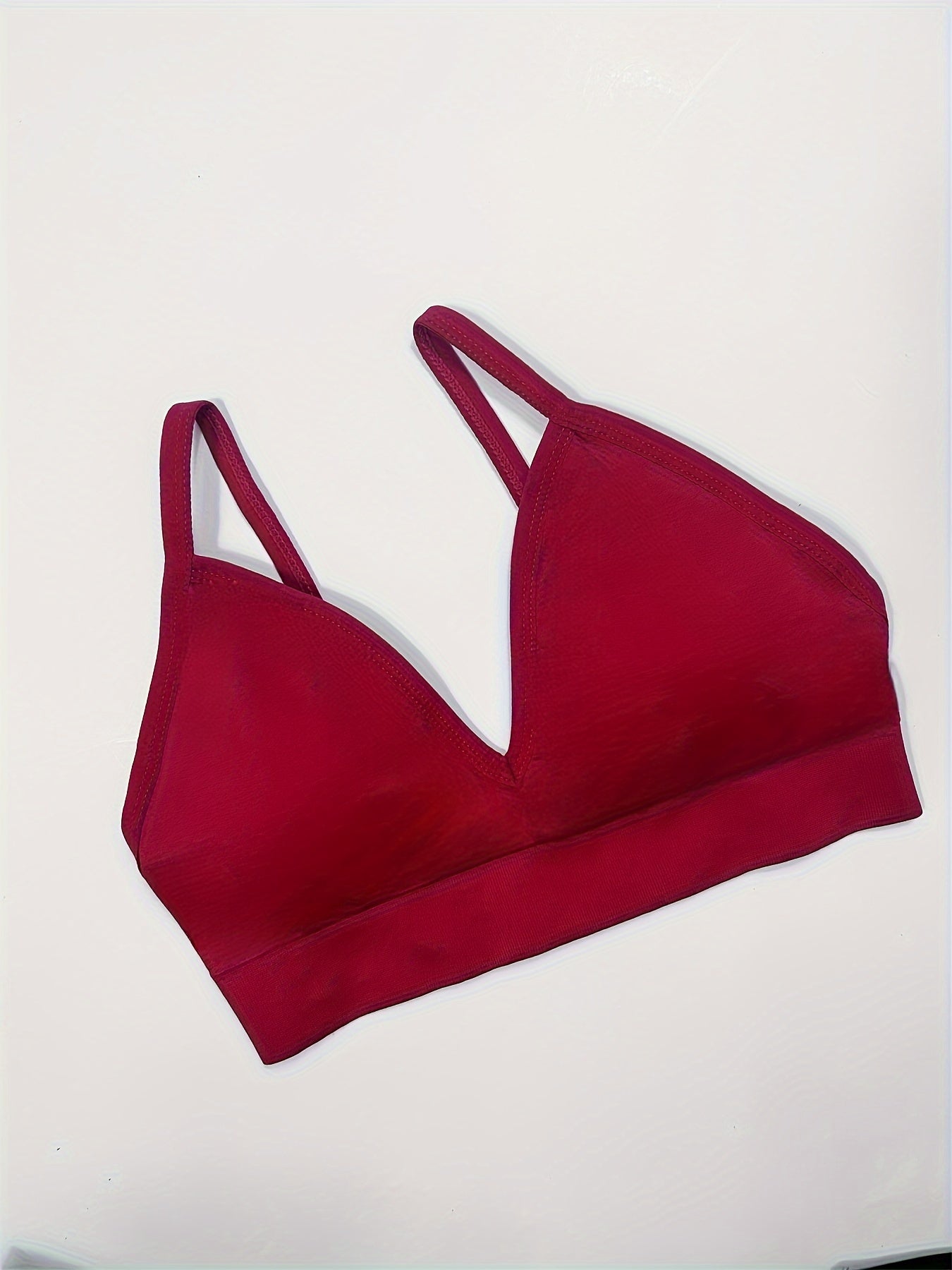 4pcs Spaghetti Strap Sports Bra V neck Yoga Workout Bra Women's Activewear