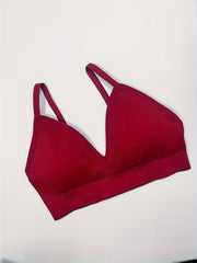 4pcs Spaghetti Strap Sports Bra V neck Yoga Workout Bra Women's Activewear