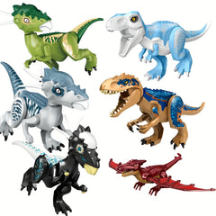 Jurassic Dinosaur Brachiosaurus Tyrannosaurus Velociraptor Building Block Kit