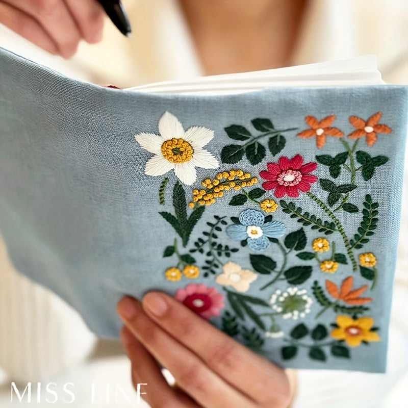 DIY Hand Embroidery Kit for A5A6 Note Book Leather Clothes Self Embroidery