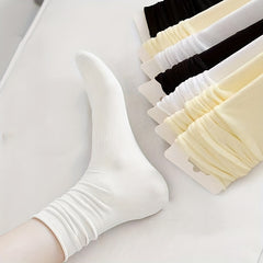 10 Pairs Breathable Mid Tube Women's Socks Stockings