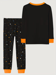 Boy's Cartoon 2pcs Pajama Set Long Sleeve Top & Pants Loungewear