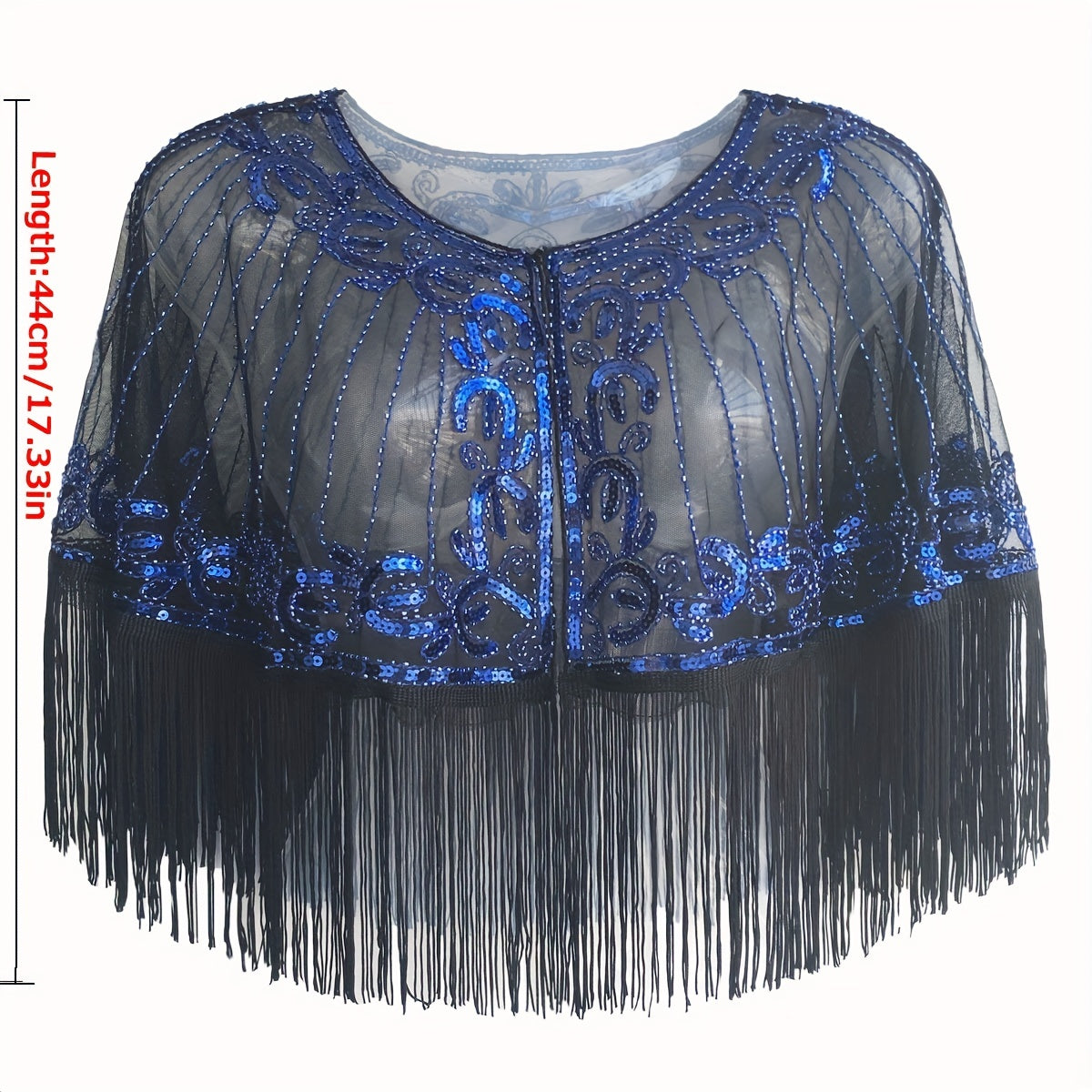1920s Retro Sequin Shawl Tassel Wrap Flapper Shawls