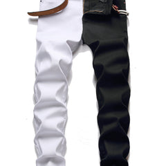 Men's Slim Fit Block Jeans for All Seasons