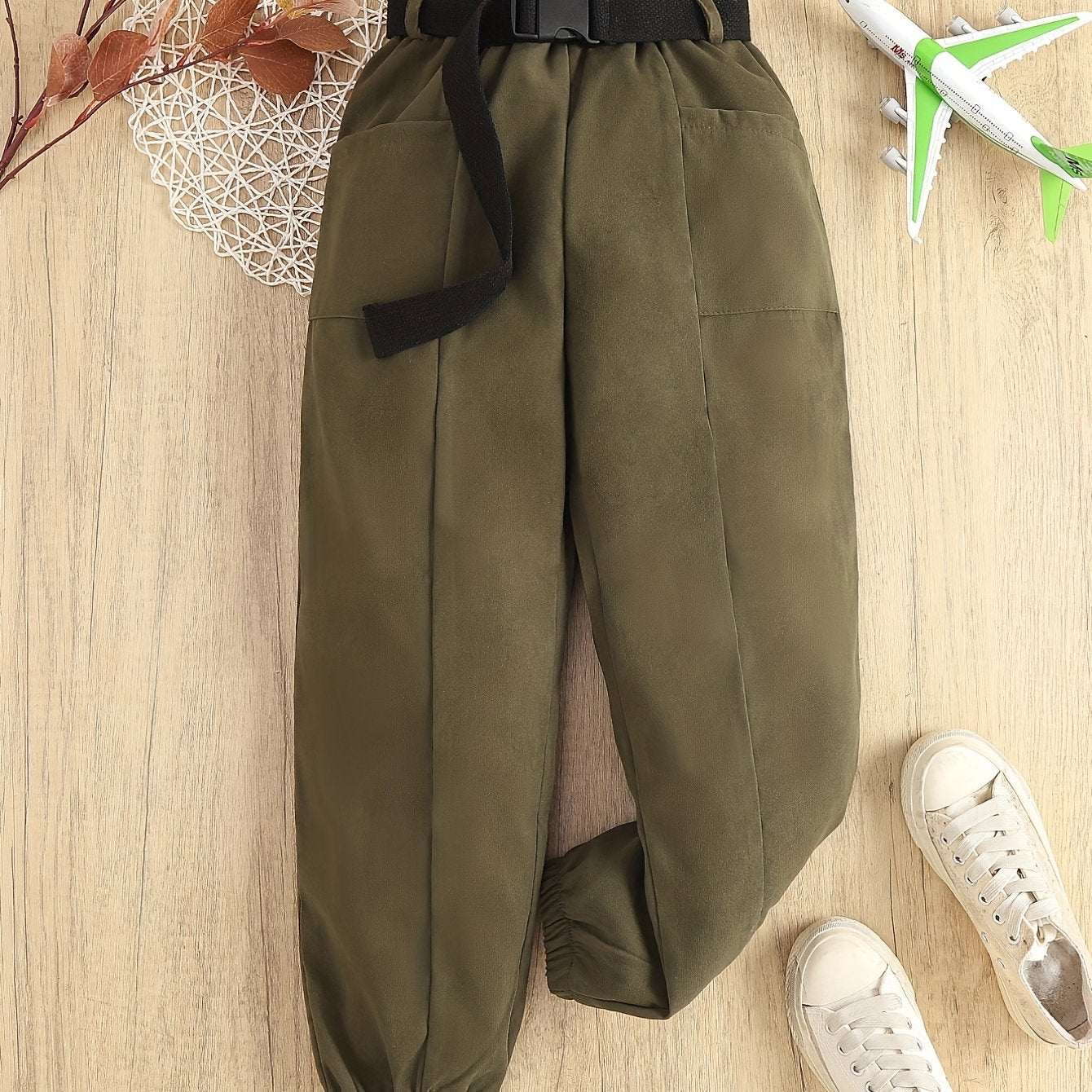 Kid Girls' Vintage Style Cargo Jogger Pants for Spring Summer Fall