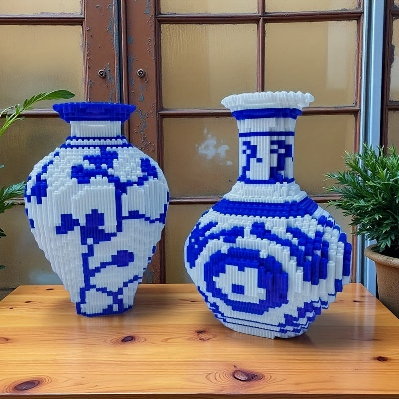 2620pcs Porcelain Vase Building Blocks Model Office Home Decor Toy Gift