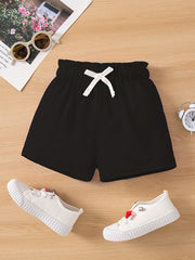 Toddler Girls Bow Paperbag Waist Shorts