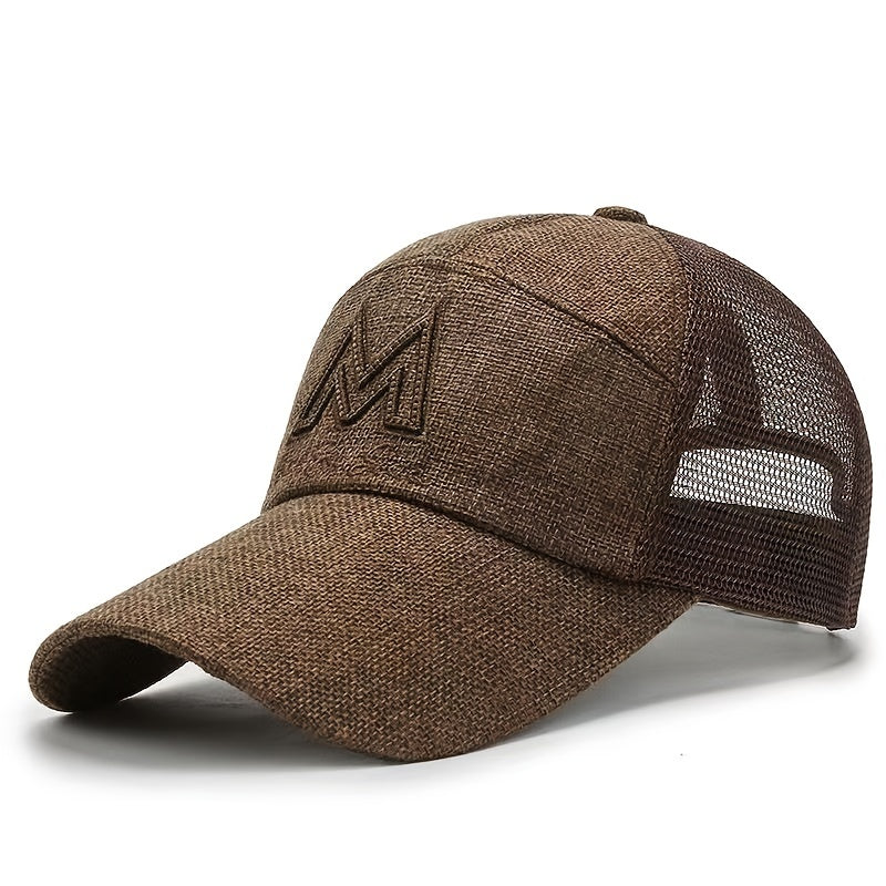 Men's Summer Fishing Baseball Cap Breathable Sporty Peaked Cap